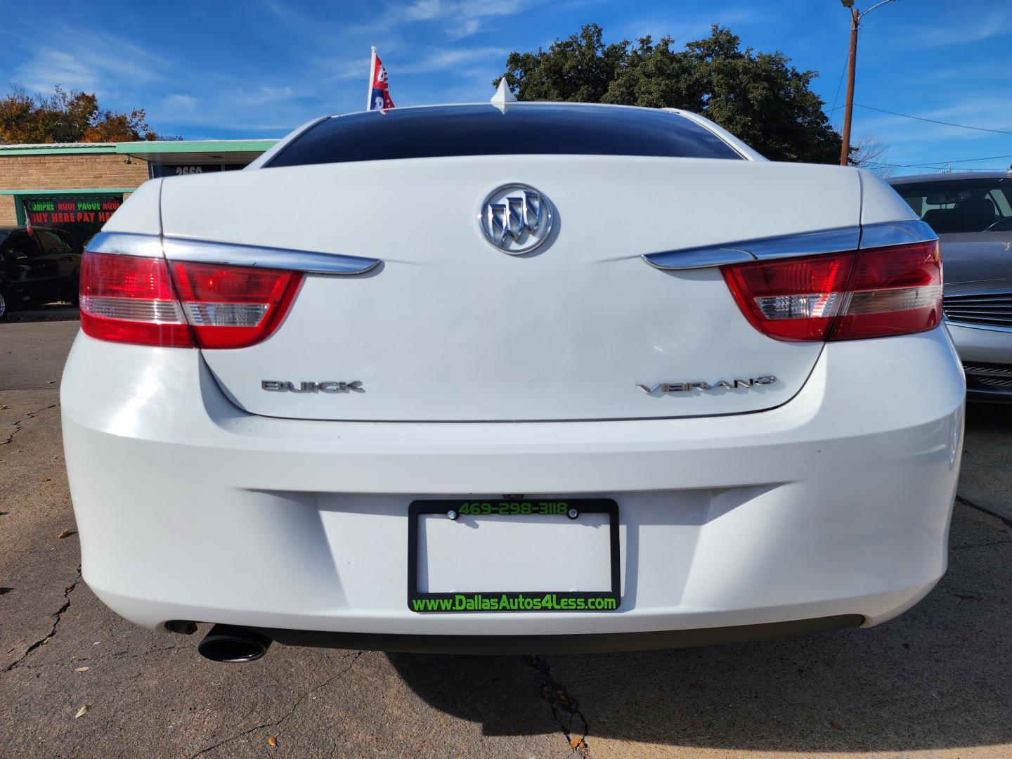 2015 WHITE Buick Verano (1G4PP5SK9F4) , AUTO transmission, located at 2660 S.Garland Avenue, Garland, TX, 75041, (469) 298-3118, 32.885551, -96.655602 - Welcome to DallasAutos4Less, one of the Premier BUY HERE PAY HERE Dealers in the North Dallas Area. We specialize in financing to people with NO CREDIT or BAD CREDIT. We need proof of income, proof of residence, and a ID. Come buy your new car from us today!! This is a very well cared for 2015 BU - Photo#4